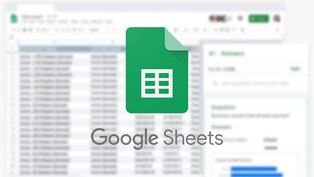 a screenshot of Google Sheets with the logo pasted over it